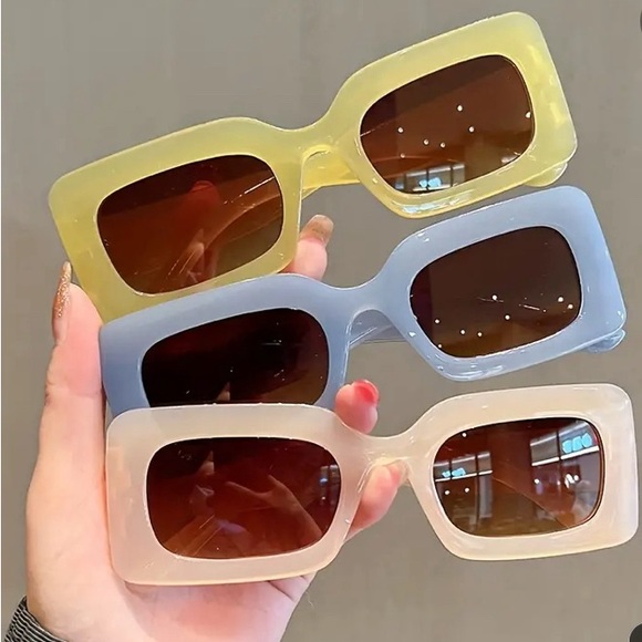 NEW- Pick One- Y2K Rectangle Colorful Sunglasses - Picture 4 of 7